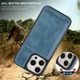 thumbnail image 3 of Allytechgroup 2 In 1 Wallet Case for Apple iPhone 15 Pro, Detachable Cards Holder Magnetic Back Cover [Compatible with Magsafe] Anti-Scratch Drop Proof Phone Case Shell for Women Men, Blue, 3 of 10