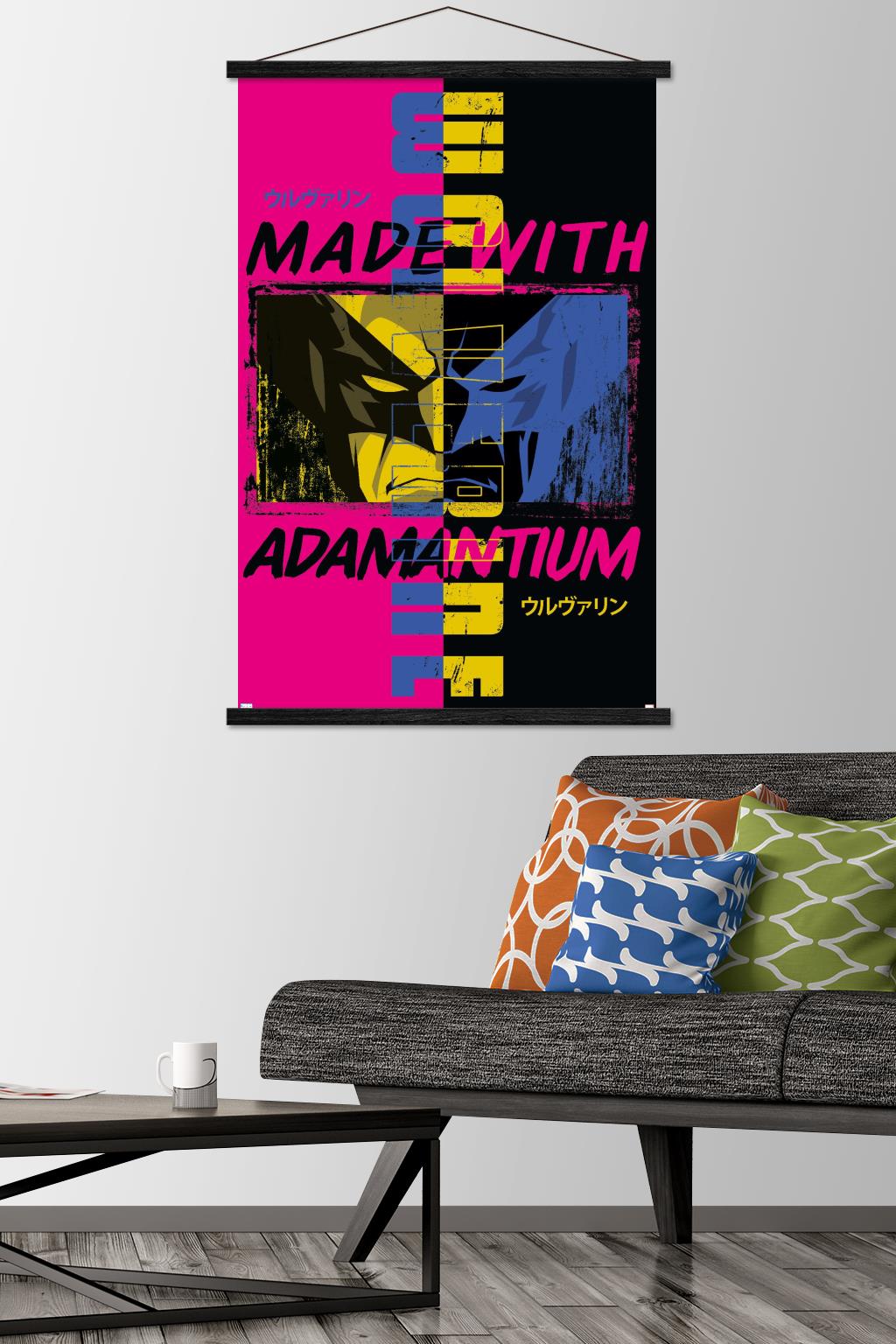 Marvel Comics - Wolverine - Made With Adamantium Wall Poster with Wooden Magnetic Frame, 22.375" x 34"