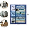 thumbnail image 2 of 16th Birthday Gifts for Girls Boys, Sweet 16 Gifts for Girls Blanket 60"X50", 16 Birthday Gift Ideas Blanket, Gifts for 16 Year Old Girl, 16th Bday Decor Birthday Decorations Blankets for Girls Boy, 2 of 6