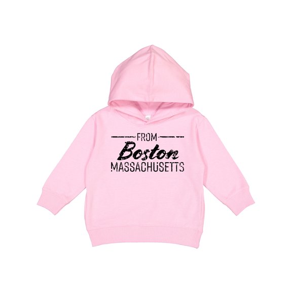 Inktastic From Boston Massachusetts in Black Distressed Text Toddler Hoodie