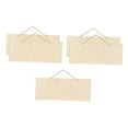 thumbnail image 2 of 5x Unished Wooden Plaques Wood Chip Door Signs Wood Slices Crafts Embellishments Rectangle Plain wooden sign For painting Writing Decor Completo Gloria Placas de madera, 2 of 8