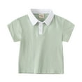 thumbnail image 2 of Kkkded Kids Baby Boys Short Sleeve T-Shirt Toddler Summer Soft Lapel Tops Cotton Comfortable Tees Shirts 1-8 Years, 2 of 8