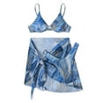 thumbnail image 3 of Maillots de Bain 3 Pcs pour Femmes Ensemble Bikini Triangle Sexy String avec Paréos, 3 of 7