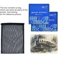 thumbnail image 6 of Wooden Jigsaw Puzzle 1000 Pieces Old Train Print, Zigsaw with Alphabet Partition Storage Bag Easy to Solve, Fun Family Game Creative Gift for Friends Parents Grandparents, 6 of 6