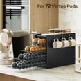 thumbnail image 3 of Coffee Pod Drawer Holder 72 Pods Large Capacity 4 Tier Holder for Vertuo Coffee Pod Organizer for Countertop Storage Rack for Nespresso Vertuo Pods Space Saving Black KH06BB, 3 of 7