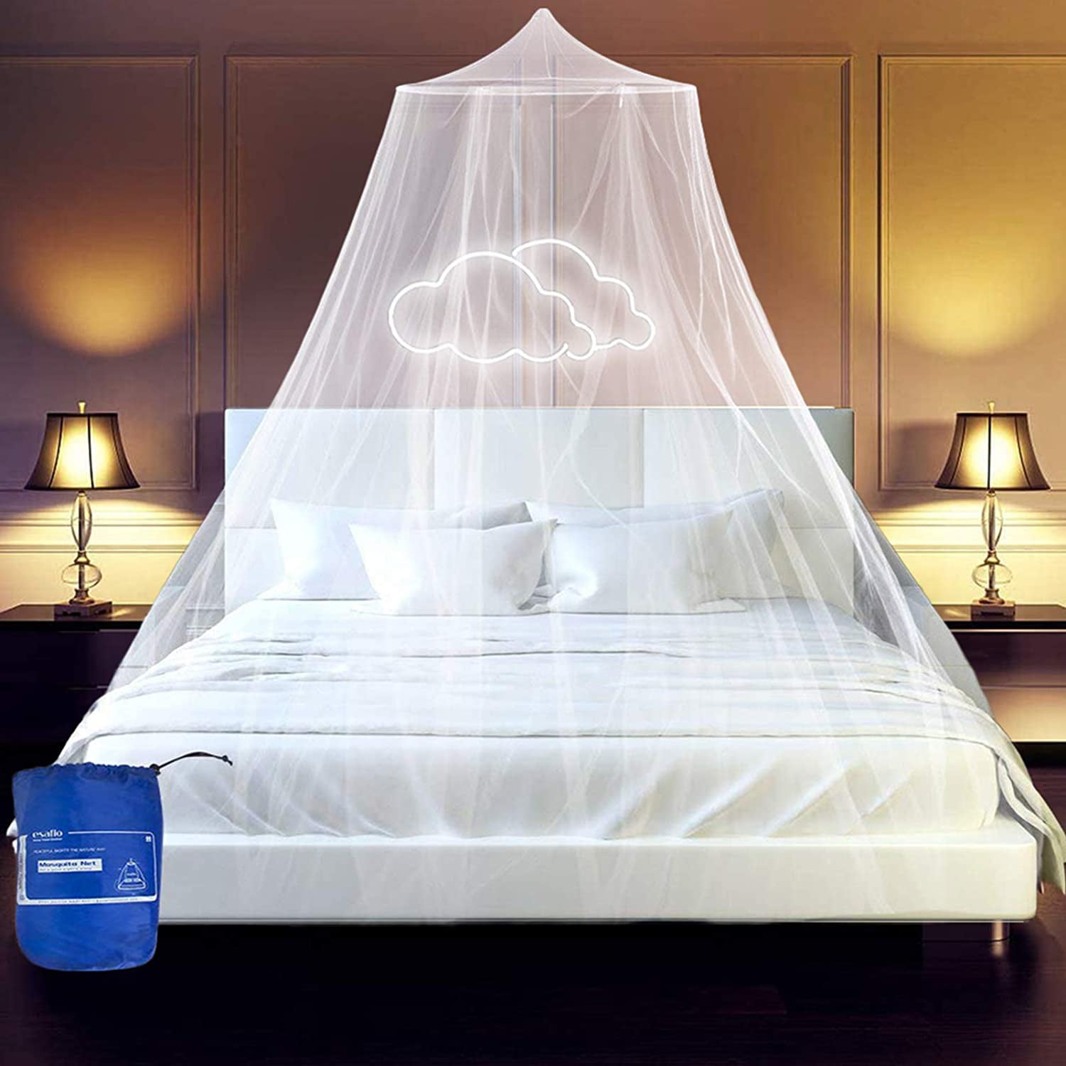 2pcs Mosquito Fly Insect Net Bed Netting For Single Double King Size Box Shape 