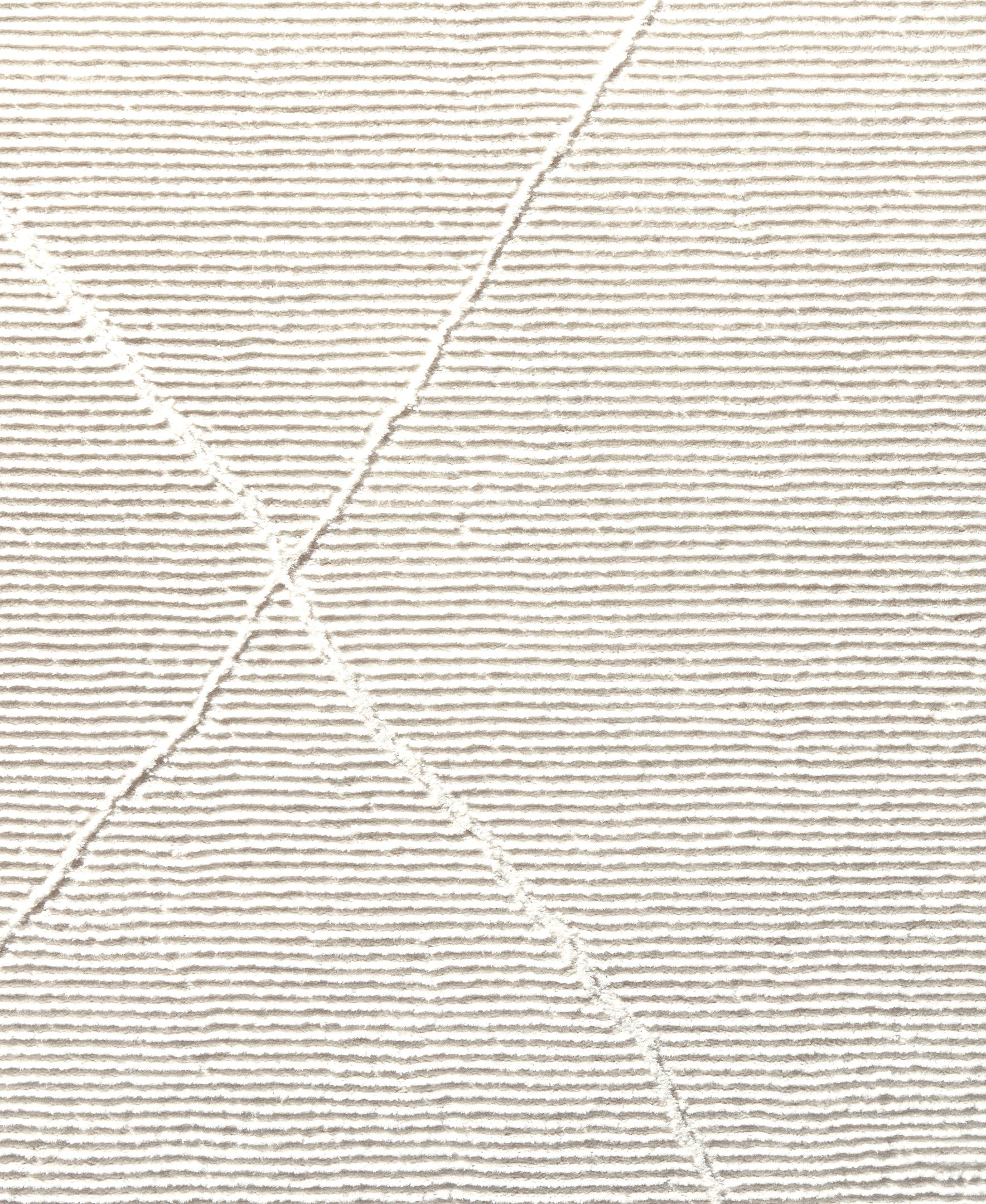 TOWN & COUNTRY LUXE Tretta Contemporary Diamonds Area Rug with Plush High-Low Texture, Ivory, 7'10"x10'2"