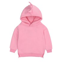 Sopiago Baby Hoodies Fleece Pullover Hooded Sweatshirt Long Sleeve Warm Tops for Kids Hot Pink,3-4 Years