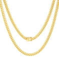 thumbnail image 2 of Nuragold 18K Real Yellow Gold Solid Miami Cuban Link Chain Necklace 16"-30" (2.7mm-7mm) Italian Jewelry for Men & Women, 2 of 20