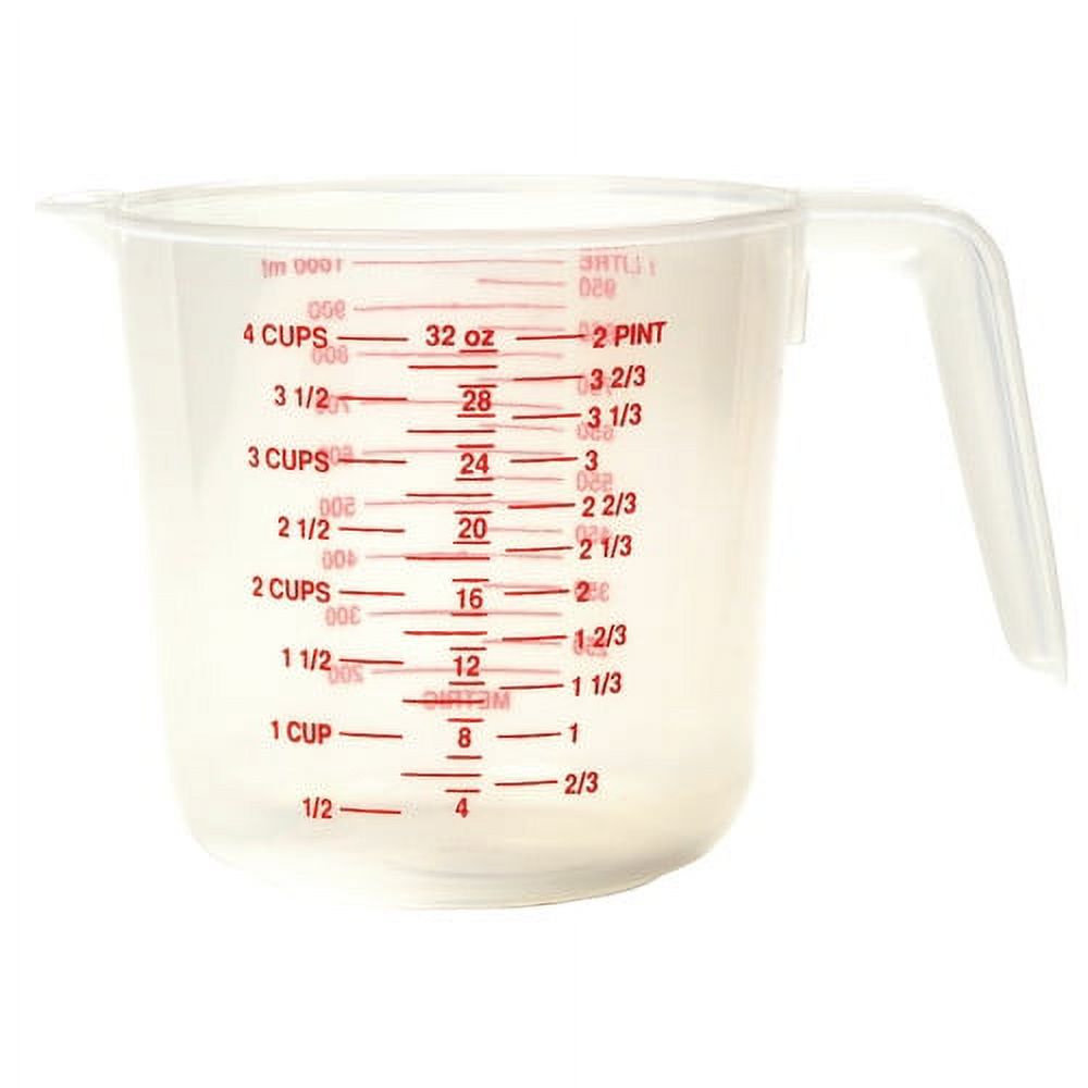Westmark 'Gerda' Measuring Cup - 1 Liter, Clear Plastic, Made In Germany, Non-Slip Base 4 thumbnail image