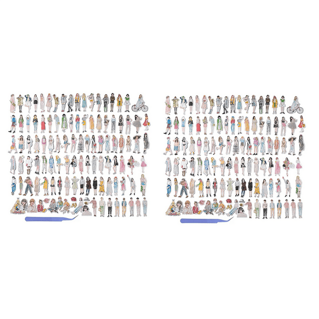 216 Pcs People Stickers for Journaling Scrapbooking,Urban Scrapbook Sticker for Junk Journal Supplies Kit