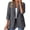Grey, variant on Women's Solid Color Single Button Blazer with Pockets, 3/4 Sleeve Casual Lightweight Jacket, Office or Daily Summer Wear Beige XXL