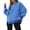 Royal Blue #007, variant on Women's Fall Oversized Sweatshirt Casual Waffle Knit Long Sleeve Crewneck Split Pullover Tunic Tops Army Green M