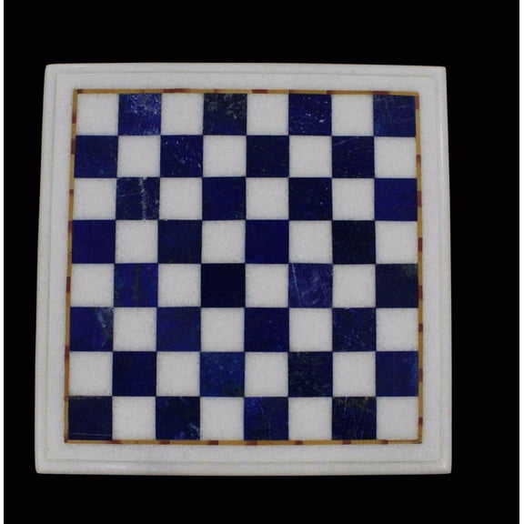 White Marble Chess Board Table With king Pieces