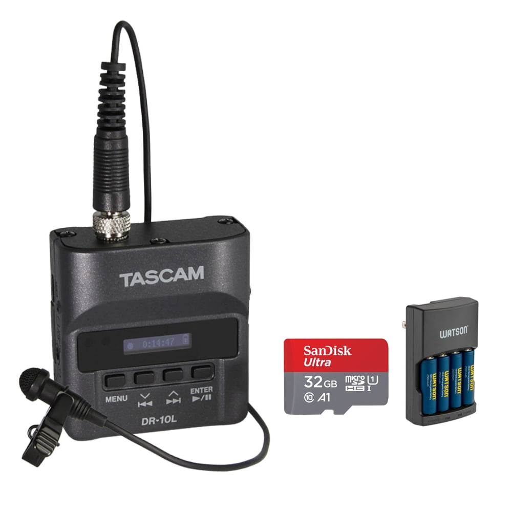 Tascam DR-10L Portable Digital Audio Recorder with Lav Microphone