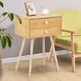 thumbnail image 4 of Patiojoy Side End Table Nightstand 2 Drawers Bedroom Room Furniture, 4 of 9