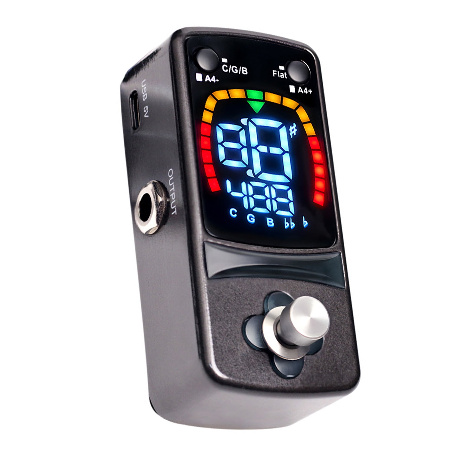 Portable Size Digital Guitar Pedal Tuner Replacement Chromatic Guitar Tuner Pedal Effect Real Bypass Design Enduring