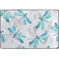 thumbnail image 2 of GZHJMY Watercolor Blue Dragonfly Area Rug 4x6 Soft Rugs Indoor Decorative Comfort Floor&nbsp;Carpet Nursery Rugs Non-Slip Rectangle Mat for Entryway Bedroom Decor Kids Playing Room Carpet Runner, 2 of 7