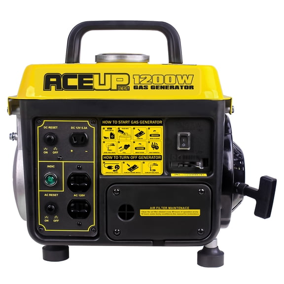 Aceup Energy 1200W Peak Portable Inverter Generator, 900W Running Watts, Pull Cord Start, Ultra Quiet, 59 dB, for RV Camping