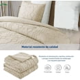thumbnail image 4 of Juego de Funda Duvet Bluelander para Edredon Queen 2 Fundas de Almohada Beige, 4 of 5
