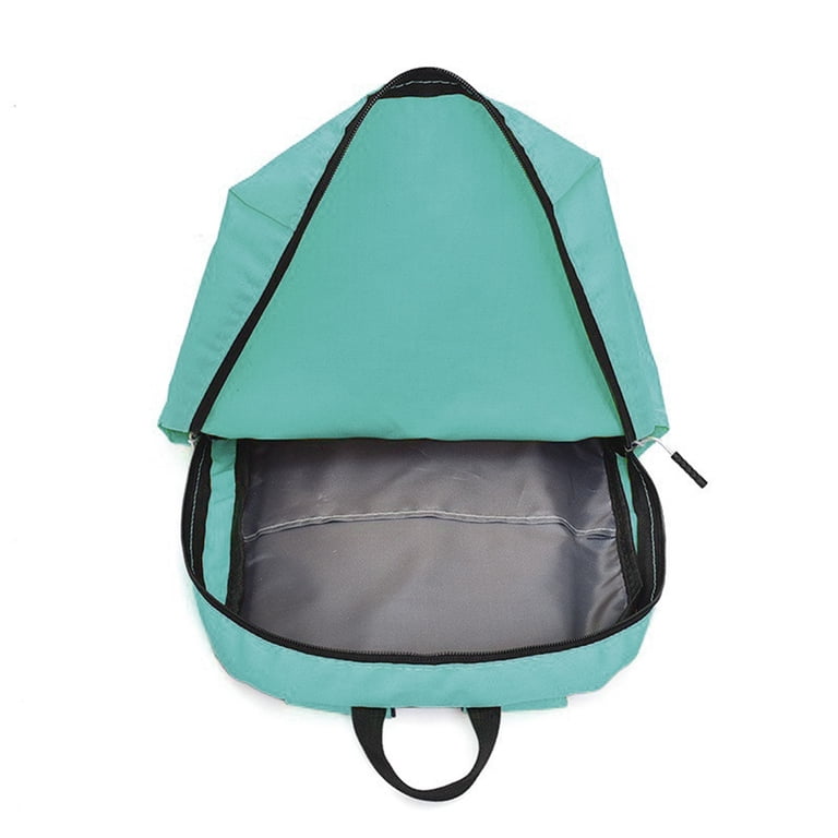 Solid Color Backpack, Nylon Travel Bag, Large Capacity 
