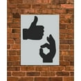 thumbnail image 2 of Ok & Thumbs Up Hand Stencil, 2 of 2
