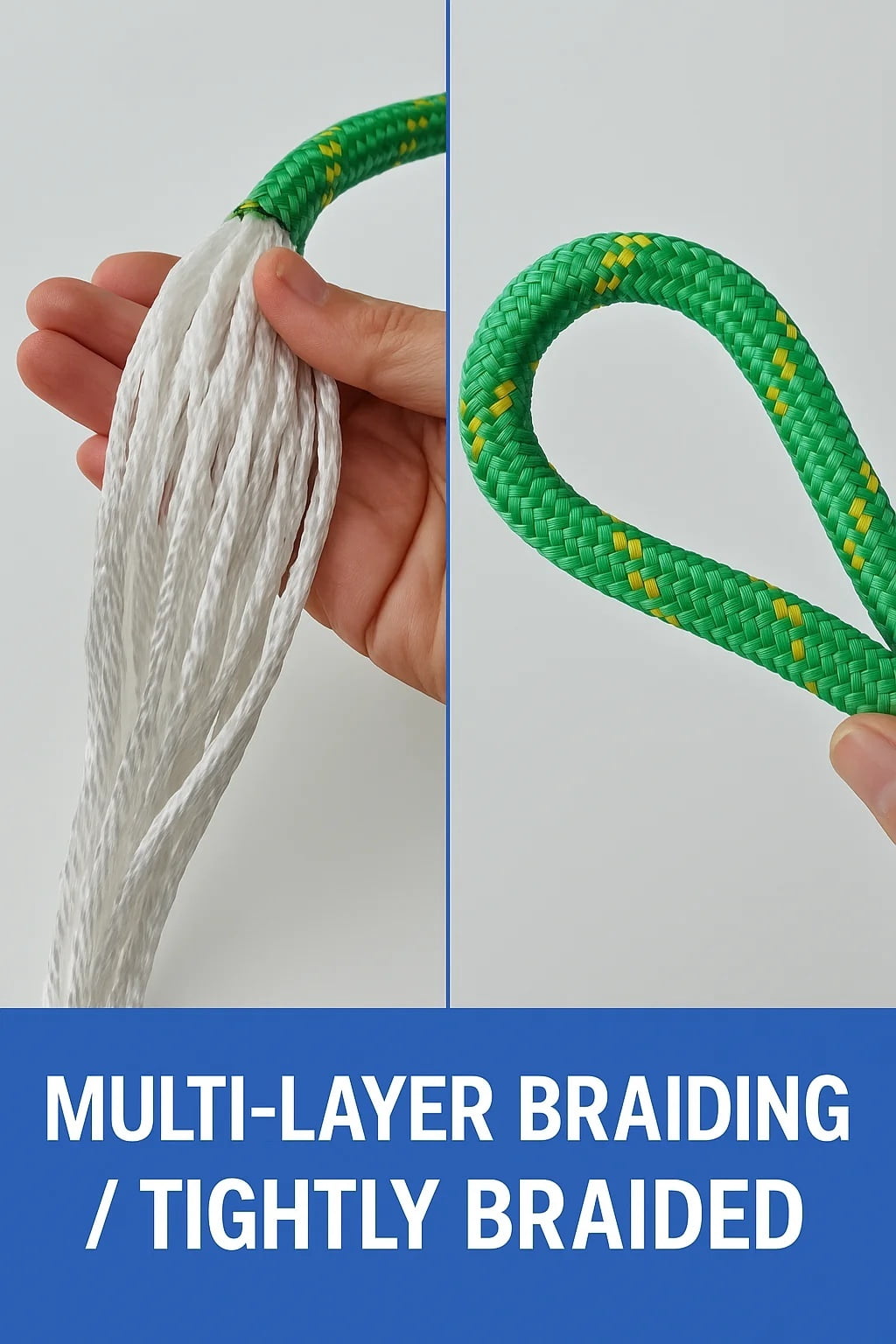 Rillbeace  Outdoor Climbing Rope 20M(64ft)Static Rock Climbing Rope for Escape Rope Ice Climbing Equipment Fire Rescue Parachute
