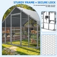 thumbnail image 4 of Dextrus 94" Large Outdoor Cat Cage, Weatherproof Metal Cat Enclosure with Roof, Multi-Level Cat Catio with 7 Platforms, 2 Resting Boxes and Cat Hammock Bed, Silver, 4 of 10