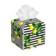 thumbnail image 1 of Balery Lemons on Striped Porta Pañuelos de Cuero con Estampado – Funda Moderna Cuadrada para Caja de Pañuelos, Dispensador 5x5x5'', 1 of 7