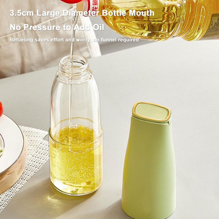 Modern Oil & Vinegar Refillable Glass Bottle Dispenser Gold Spout