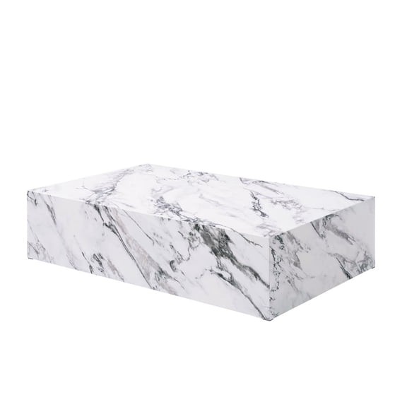 ACME Fritzy Wood/ECC Rectangular Coffee Table in White Engineered Stone