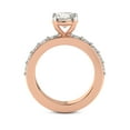 thumbnail image 5 of IGI Certified 1 Carat Round Shape Lab Grown Diamond Engagement Ring | 14K Rose Gold | Alfreda Half Eternity Diamond Ring | FG-VS1-VS2 Quality Friendly Diamonds, 5 of 6