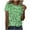 Green, variant on Frostluinai Women's Sparkly T Shirts Round Neck Short Sleeve Soft Tops Casual Party Shirts Trendy Glitter Print Blouses Plus Size Tees