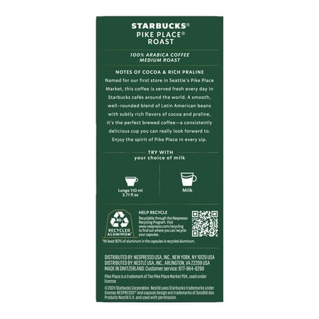 Starbucks by Nespresso Pike Place Roast