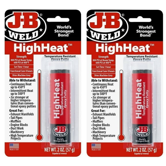 J-B Weld 8297 HighHeat 500 Degree Epoxy Putty-2 Pack
