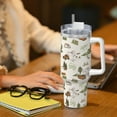 thumbnail image 6 of Fotbe Road Trip Pattern 40oz Ice Bully With Handle And Straw Stainless Steel Vacuum Insulated Cup And 2 In 1 Straw Lid, 6 of 8