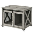 thumbnail image 3 of 37" Stress-Free Dog Crate with Dual Access | Sliding Barn Door & Flip Top Design Creates a Cozy Den for Your Pet, 3 of 25
