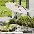 thumbnail image 5 of Costway  10 FT Patio Offset Umbrella w/8 Ribs Cross Base Tilt Beige, 5 of 10