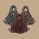 thumbnail image 3 of 3 piezas de pañuelo hijab de rayón de algodón de color sólido para mujer, pañuelo musulmán de gran tamaño, chales para mujer, diadema musulmana, turbante islámico, 3 of 4