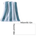 thumbnail image 3 of Striped Corals Fleece Towel, Soft Cozy Absorbent Microfiber Towel, for Bathroom Drying Off After Showering Or Washing, 55.12x27.56in, Green, 3 of 6