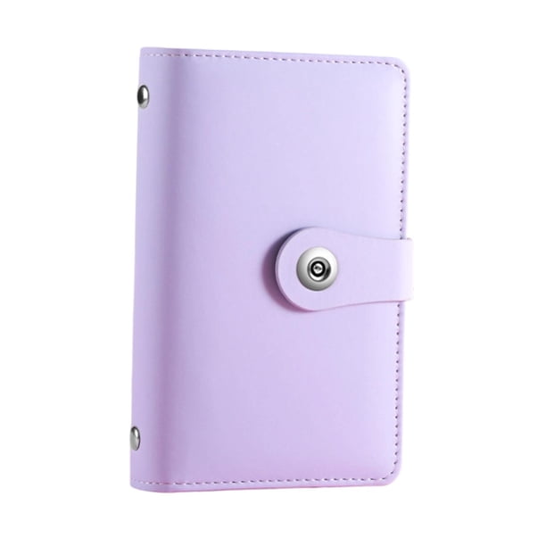 Libro para ahorrar dinero, libro de almacenamiento de gran capacidad, reto de ahorro, A6, accesorios PU Púrpura