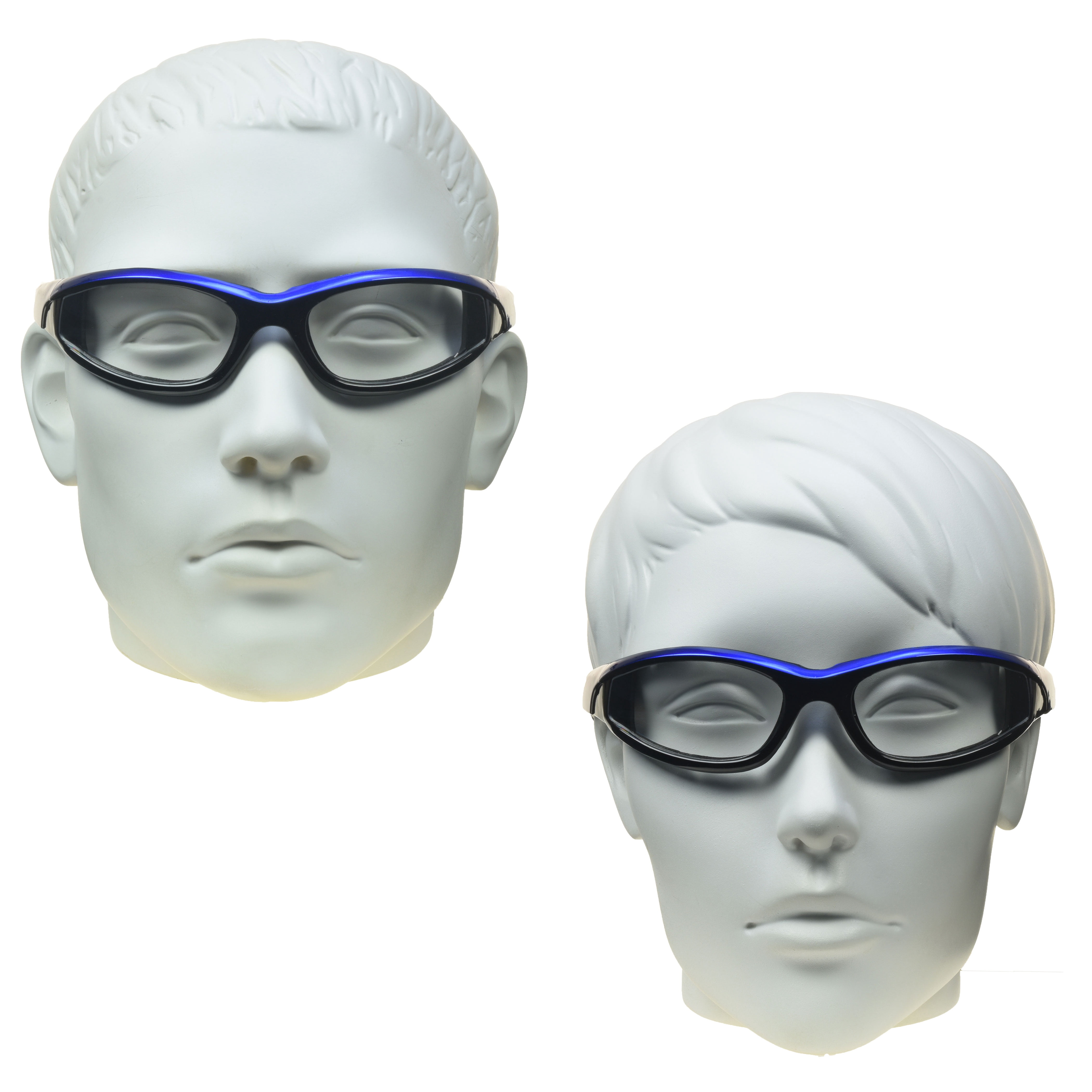 Bikershades Motorcycle Biker Day Night Safety Glasses Men Women Blue Clear & Gray