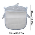 thumbnail image 4 of Tuvgenk Suction Cup Bath Toy Organizer 15x14 inch Mesh Hanging Hanging Storage Bags Gray Large Capacity Drainage for Baby Bath Toy Storage, 4 of 5