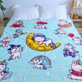 thumbnail image 4 of Unicorn Blanket for Girls Kids Throw Blanket Unicorns Gifts for Girls and Women Kawaii Blanket Super Soft Plush Cozy Lightweight Cute Blanket (Unicorn Blue 50 x 60 Inches), 4 of 6