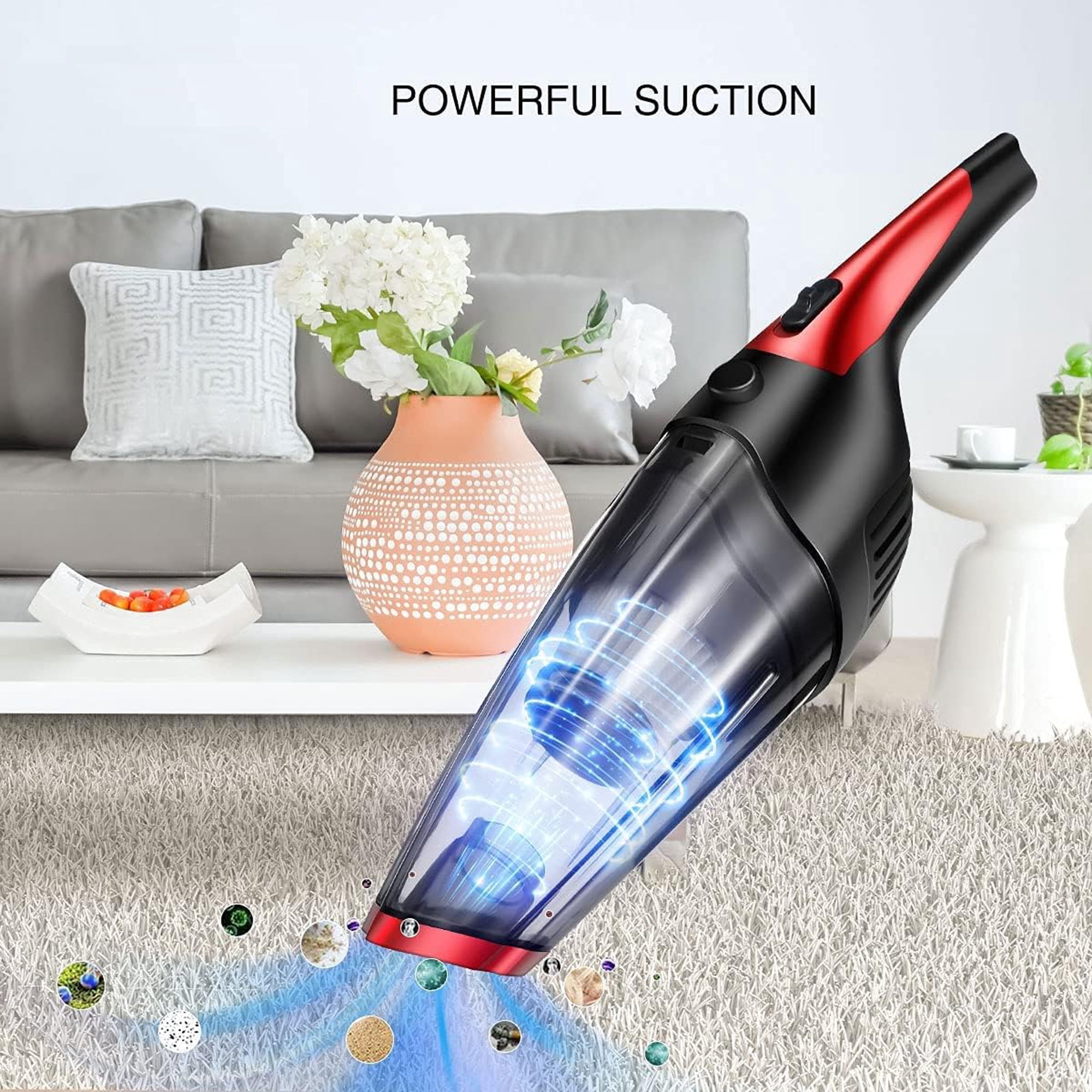 Milex Wet & Dry Handheld Vacuum – Portable Cordless Vacuum Cleaner for Cars, Spills & Small Messes