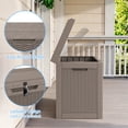 thumbnail image 3 of fazzn 60 Gallon Resin Deck Box Outdoor Indoor Waterproof Storage Box for Patio Furniture Pool Accessories Storage for Cushion Garden Tools (Brown), 3 of 6