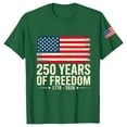 thumbnail image 2 of Only Moment USA Holiday Shirts Crew Neck Short Sleeve Women's Cotton and Linen Independence Day American Flag Floral Print Shirt Blackish Green,2XL, 2 of 4