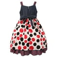 thumbnail image 2 of Richie House Little Girls Bold Red Black Polka Dotted Dress 3, 2 of 7
