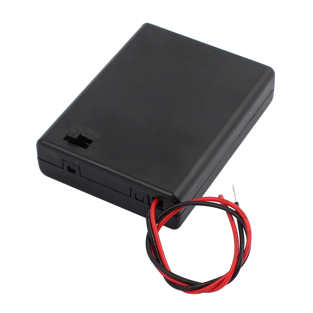 ON/OFF Switch 2 Wires Batteries Holder Box w Cover for 4 x 1.5V AA ...