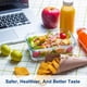 thumbnail image 5 of Juego de 8 Contenedores de Vidrio para Alimentos Bayco 880 ml con Tapa Hermética, 5 of 6